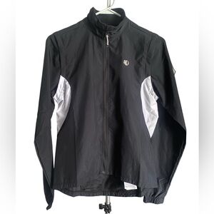 Pearl Izumi Black and White Windbreaker with High Collar
